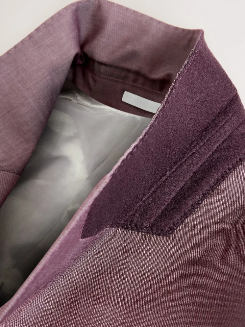 Pakken*Next - Slim Fit Signature Cerutti 100% Italian Wool Suit Jacket Roze