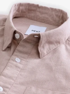 Formele Overhemden*Next Roze - Soft Touch Oxford Long Sleeve Shirt