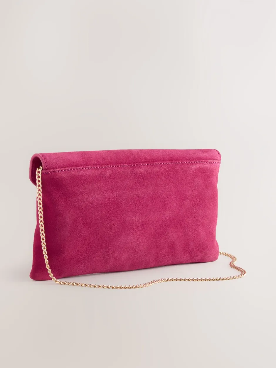 Tassen En Portemonnees*Next Roze - Suède clutch
