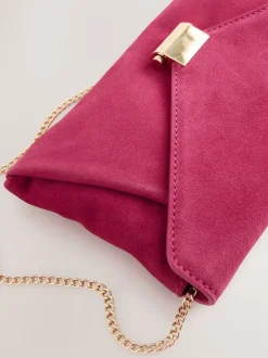 Tassen En Portemonnees*Next Roze - Suède clutch
