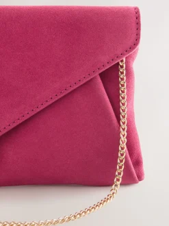Tassen En Portemonnees*Next Roze - Suède clutch