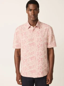 Shirts|Next - Textured Floral Print Short Sleeve Shirt Roze