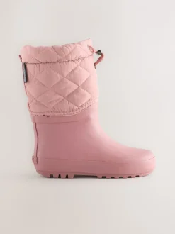 Laarzen|Next Roze - Thinsulate gevoerde regenlaarzen met rand