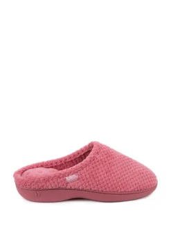 Pantoffels*Totes Roze - Isotoner Popcorn pantoffelmuiltjes van badstof