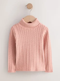 Gebreide Kleding*Next Roze - Trui met rolkraag (3 mnd-10 jr)