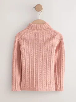 Gebreide Kleding*Next Roze - Trui met rolkraag (3 mnd-10 jr)
