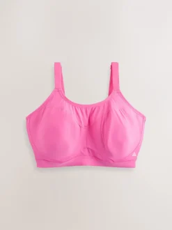 Beha's|Sportkleding|Next - Ultimate Support Non Pad Minimising Bedrade Dry Tech Hoge impact Sportbeha Roze