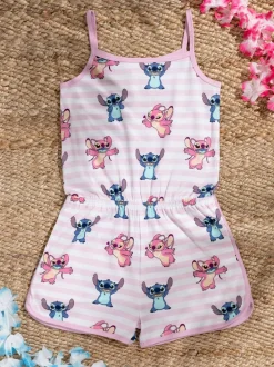 Jumpsuits En Playsuits*Vanilla Underground - Disney Stitch mouwloos speelpakje voor meisjes Roze