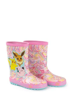 Laarzen*Vanilla Underground - Kids Pokemon Wellies with Handles Roze