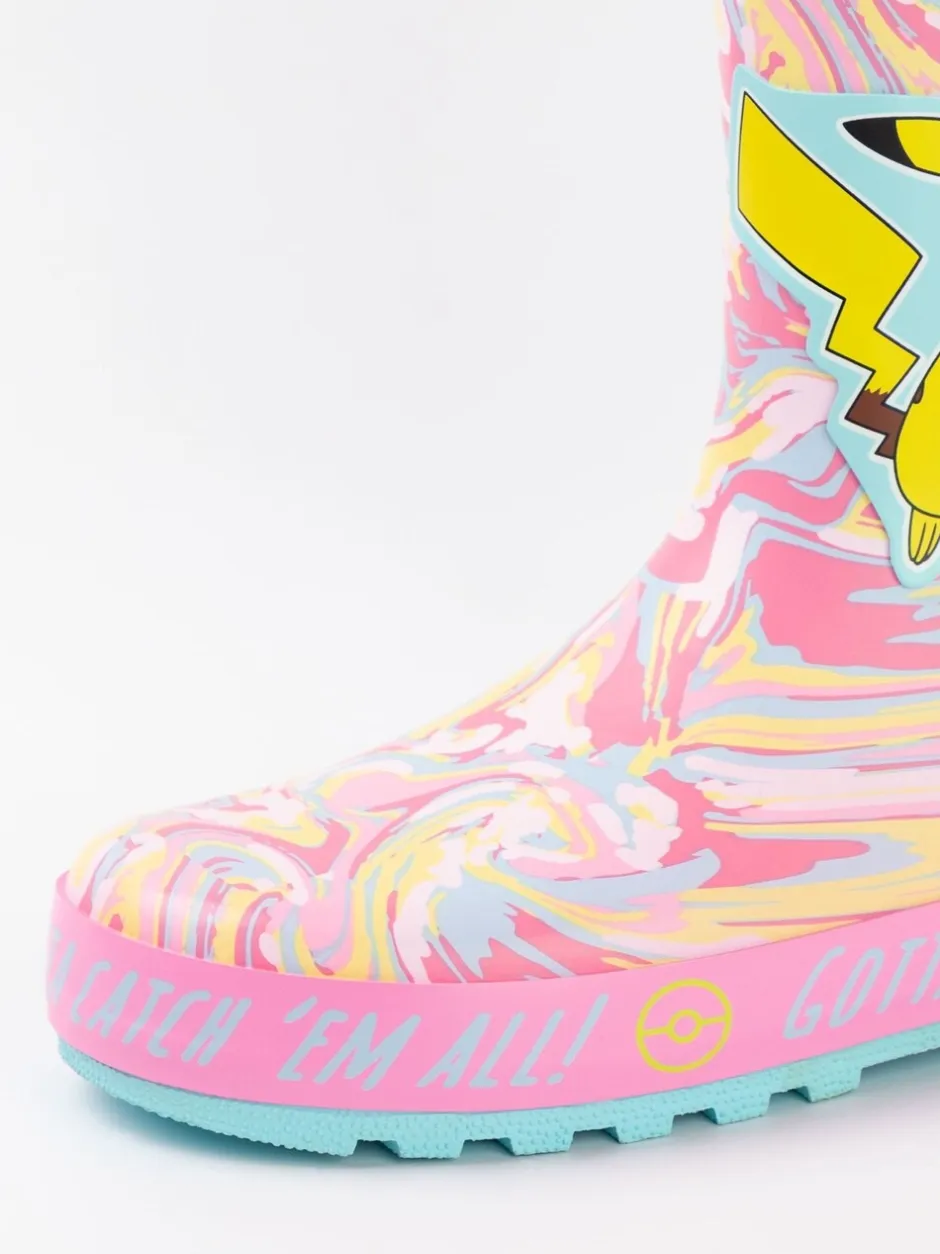 Laarzen*Vanilla Underground - Kids Pokemon Wellies with Handles Roze