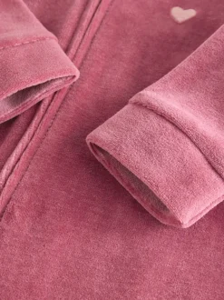 Babypakjes En Babypyjama's|Next Roze - Velour Baby Sleepsuits 2 Pack (0mths-2yrs)