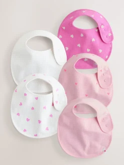 Slabbetjes*Next Roze - Verpakking met 5 babyslabbetjes