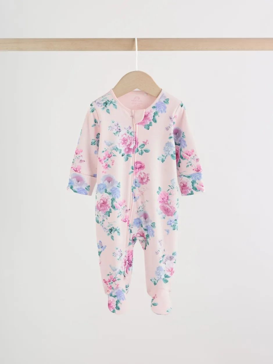 Babypakjes En Babypyjama's|Next Roze - Verpakking van 3 babypyjama's met tweewegrits (0-2 jr)