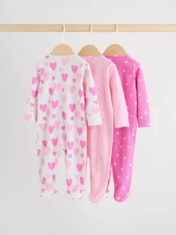 Babypakjes En Babypyjama's*Next Roze - Verpakking van 3 babypyjama's met tweewegrits (0-2jr)