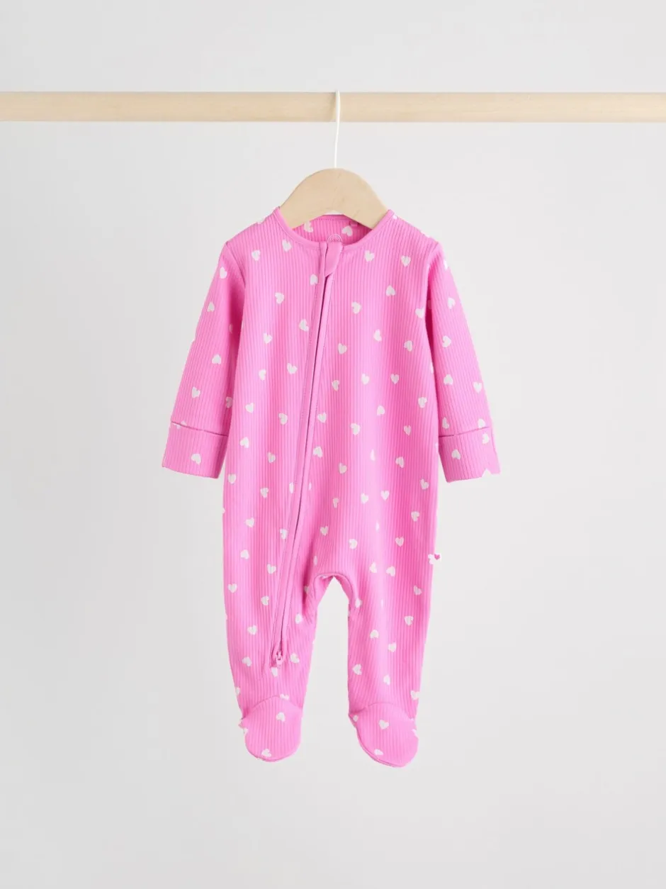 Babypakjes En Babypyjama's*Next Roze - Verpakking van 3 babypyjama's met tweewegrits (0-2jr)