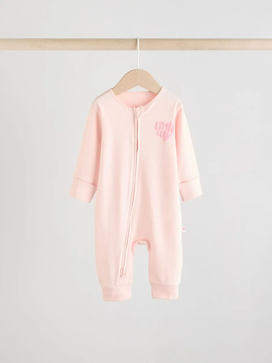 Multipacks|Babypakjes En Babypyjama's|Next - Verpakking van 4 Baby pyjama's met tweewegrits en Print (0mnd -3jr) Roze