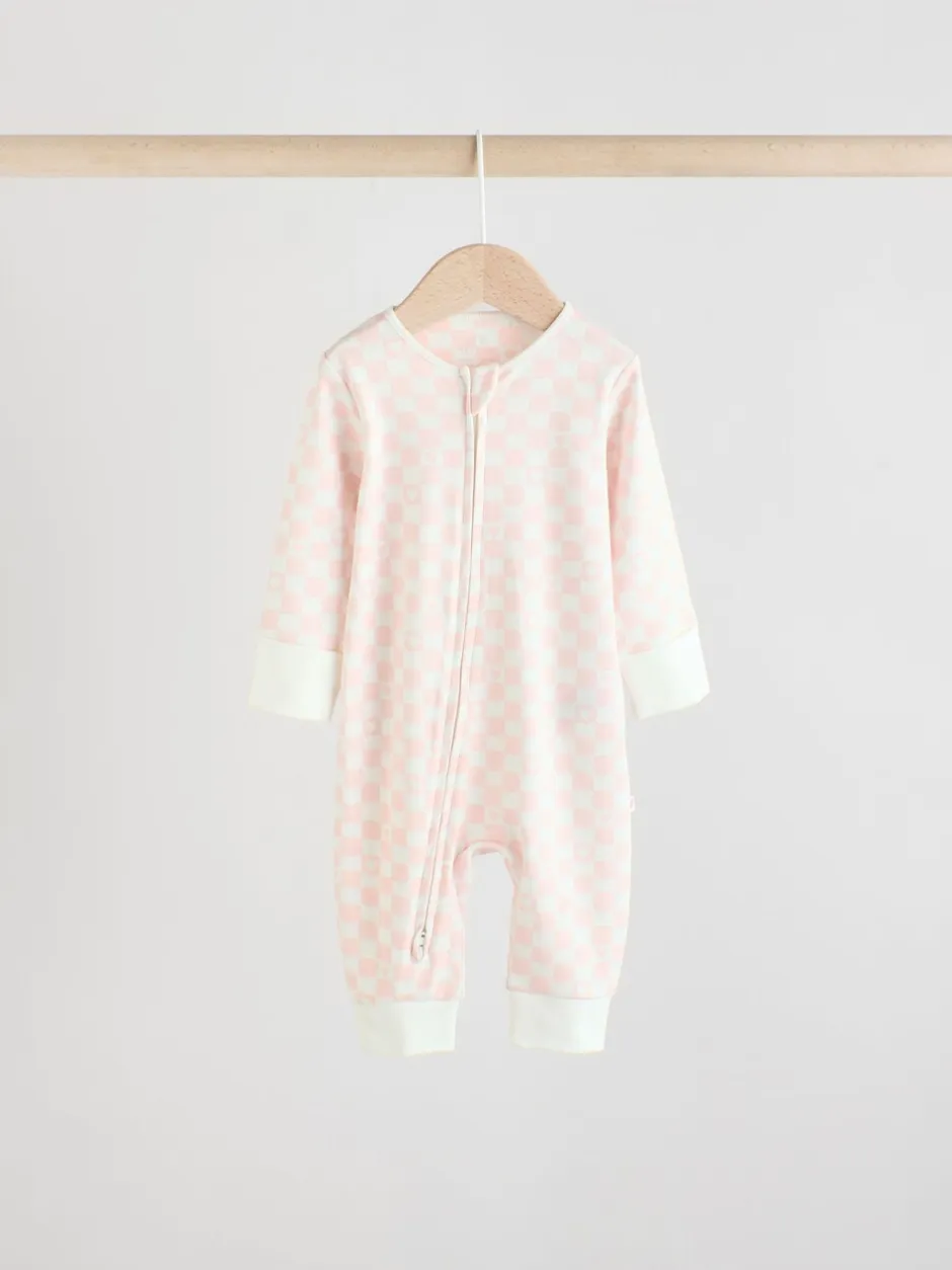 Multipacks|Babypakjes En Babypyjama's|Next - Verpakking van 4 Baby pyjama's met tweewegrits en Print (0mnd -3jr) Roze