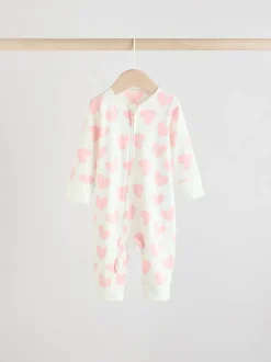 Multipacks|Babypakjes En Babypyjama's|Next - Verpakking van 4 Baby pyjama's met tweewegrits en Print (0mnd -3jr) Roze