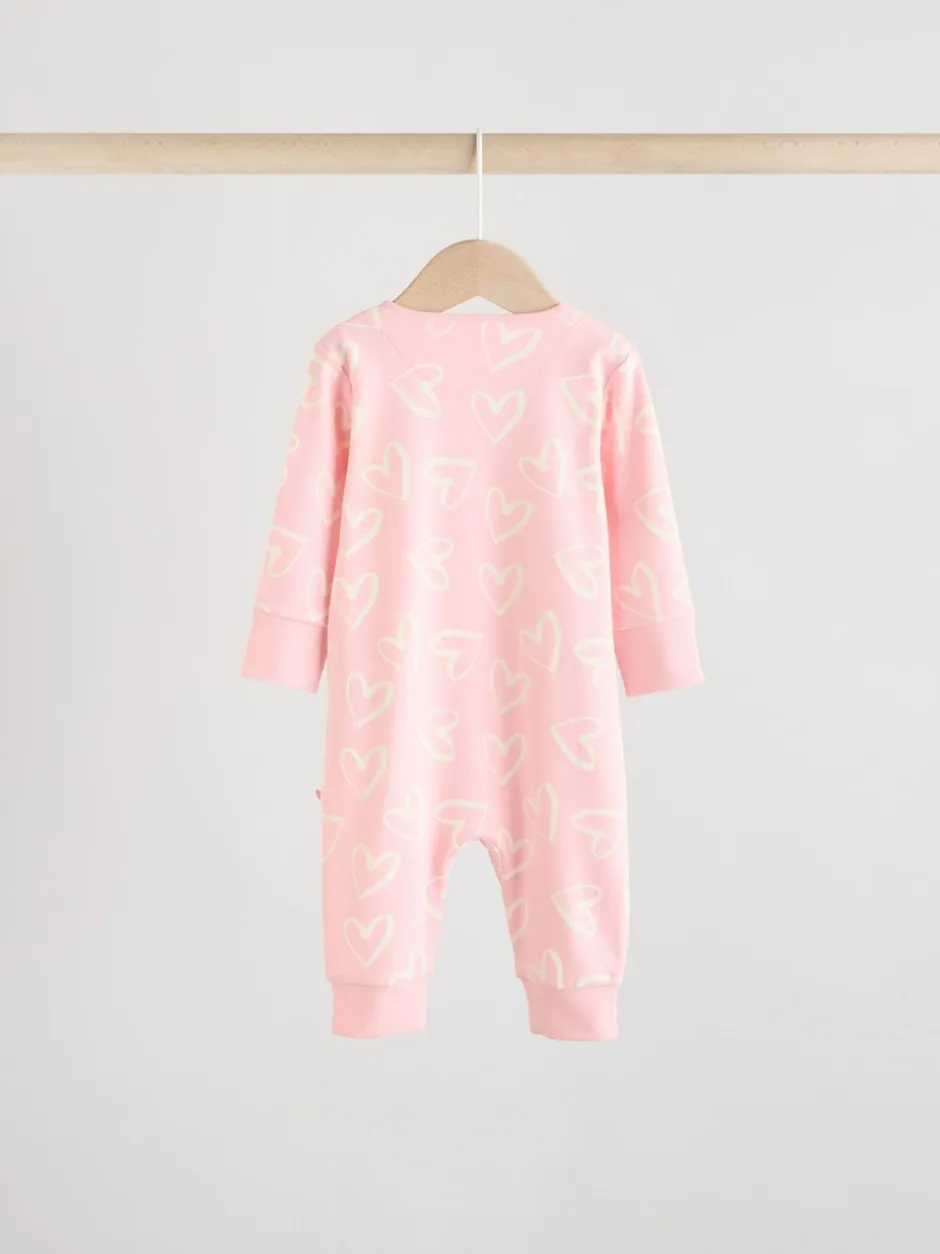 Multipacks|Babypakjes En Babypyjama's|Next - Verpakking van 4 Baby pyjama's met tweewegrits en Print (0mnd -3jr) Roze