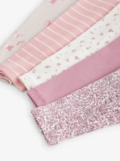 Multipacks|Broeken En Leggings|Next - Verpakking van 5 geribbelde Leggings (3mnd -7jr) Roze