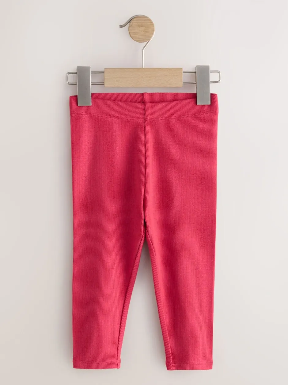 Broeken En Leggings|Next - Verpakking van 5 geribbelde Leggings (3mnd -7jr) Roze