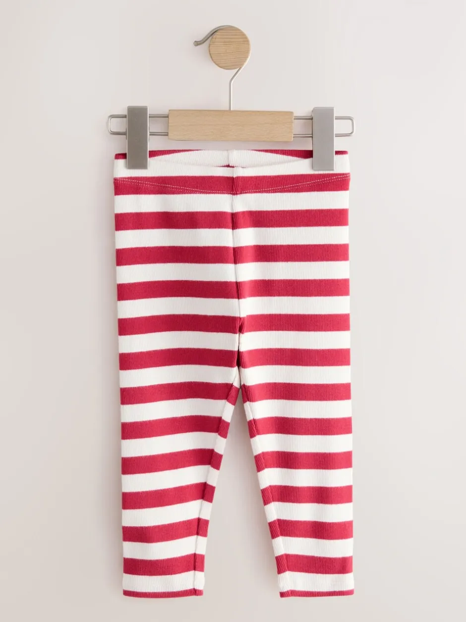 Broeken En Leggings|Next - Verpakking van 5 geribbelde Leggings (3mnd -7jr) Roze
