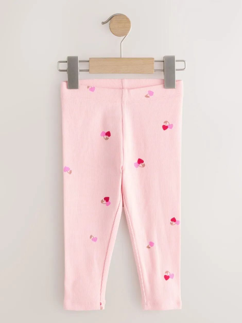 Broeken En Leggings|Next - Verpakking van 5 geribbelde Leggings (3mnd -7jr) Roze