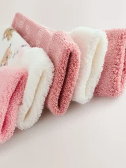 Sokken En Panty's|Next Roze - Verpakking van 5 paar baby badstof sokken met rolkraag (0mnd-2jr)