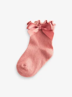 Gelegenheidskleding|Sokken En Panty's*Next - Verpakking van 5 paar babysokken met strik (0 mnd-2 jr) Roze