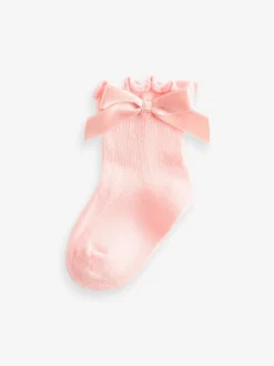 Gelegenheidskleding|Sokken En Panty's*Next - Verpakking van 5 paar babysokken met strik (0 mnd-2 jr) Roze
