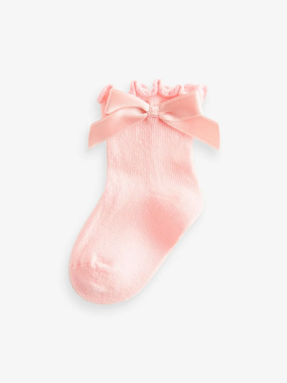 Gelegenheidskleding|Sokken En Panty's*Next - Verpakking van 5 paar babysokken met strik (0 mnd-2 jr) Roze