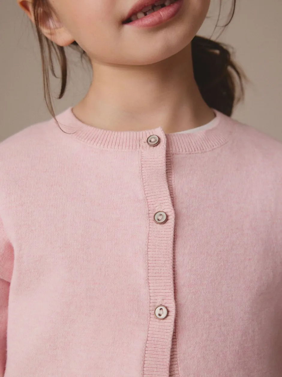 Gebreide Kleding|Next - Vest met knopen 3jr-16jr (3mnd-16jr) Roze
