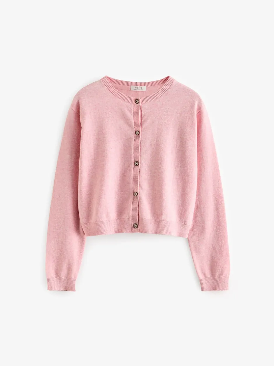 Gebreide Kleding|Next - Vest met knopen 3jr-16jr (3mnd-16jr) Roze
