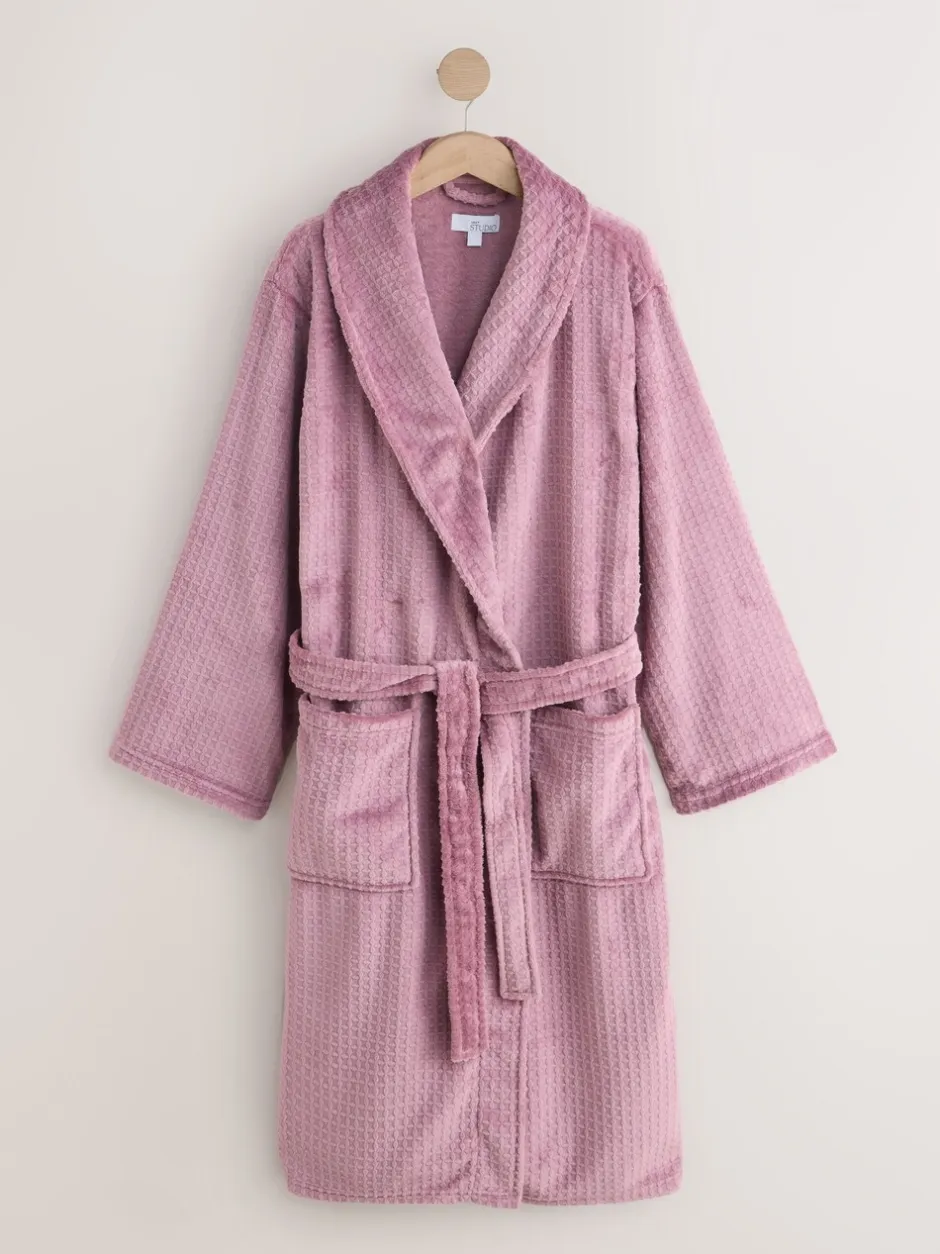 Badjassen|Alle Nacht- En Loungekleding*Next - Waffle Cosy Robe Roze