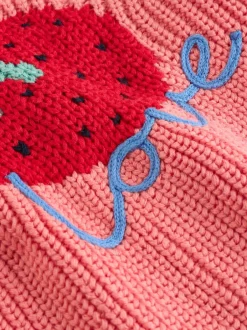 Gebreide Kleding*Next Roze aardbei - Baby Embroidered Back Cardigan (0mths-2yrs)
