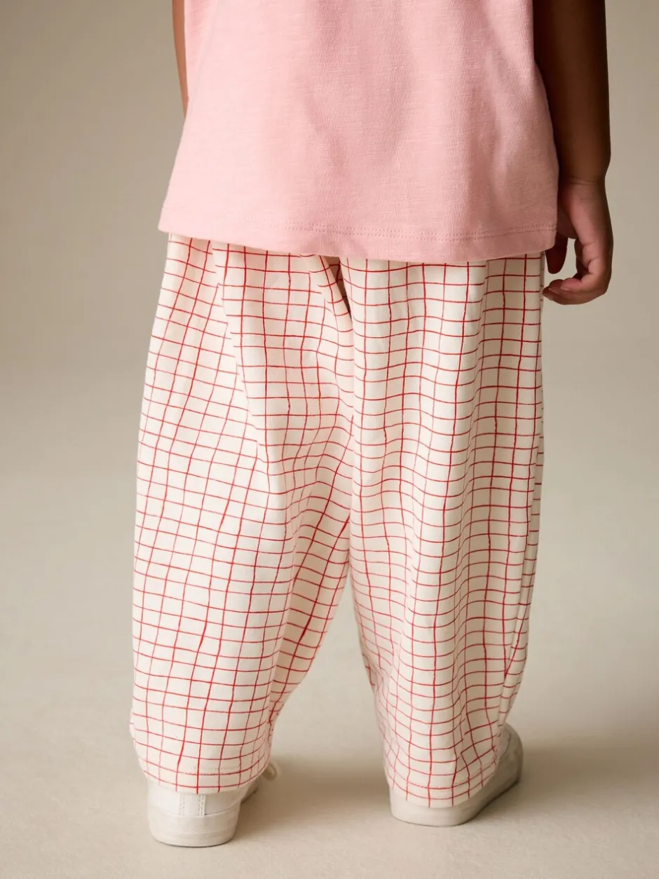 Broeken En Leggings|Next - Embellished Barrel Trousers (3mths-7yrs) Roze aardbei