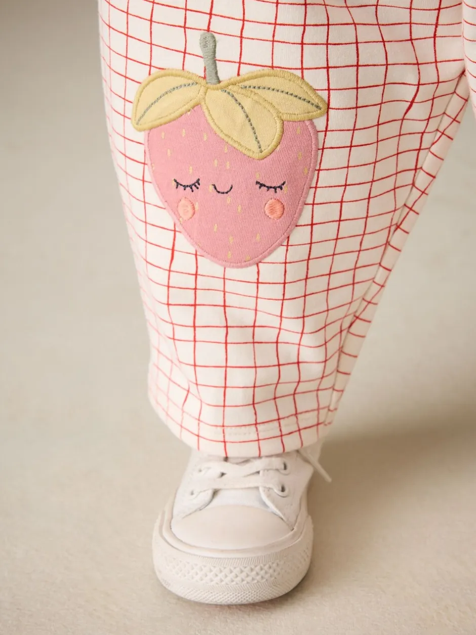 Broeken En Leggings|Next - Embellished Barrel Trousers (3mths-7yrs) Roze aardbei