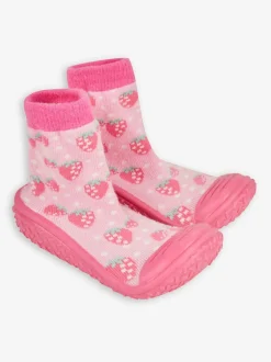 Pantoffels*Jojo Maman Bébé - - Indoor pantoffelsokken voor binnen Roze aardbei