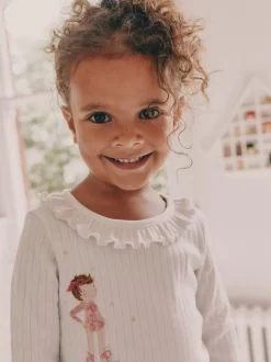 Nachtkleding En Pyjama's|Pyjama's|Next Roze Ballerina Print - Verpakking van 2 pyjama's met geweven broek (9 mnd - 10 jr)