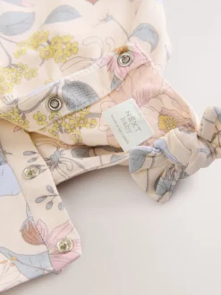 Tuinbroeken|Next - Babyromper met lange pijpen (0 mnd - 3 jr) Roze bloemen