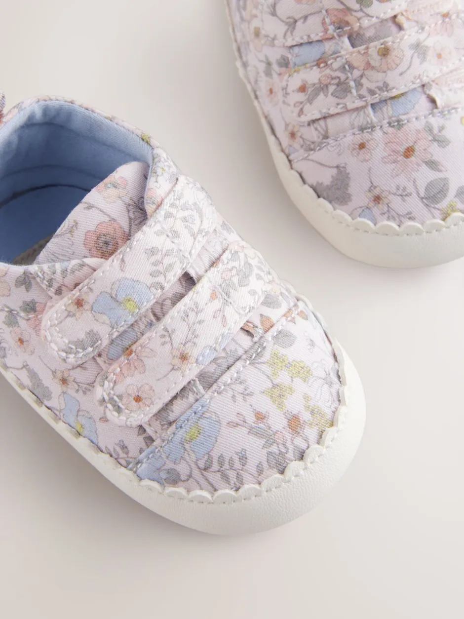 Sneakers|Next - Babyschoentjes met klittenbandsluiting (0 - 24 mnd) Roze bloemen
