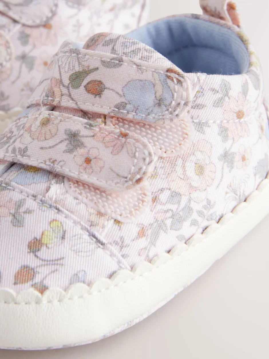 Sneakers|Next - Babyschoentjes met klittenbandsluiting (0 - 24 mnd) Roze bloemen