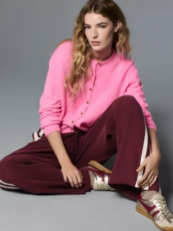 Gebreide Kleding*Next Roze bloemetjes - Gebreid vest met ronde hals
