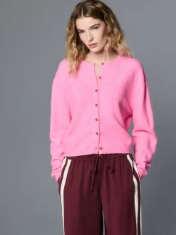 Gebreide Kleding*Next Roze bloemetjes - Gebreid vest met ronde hals
