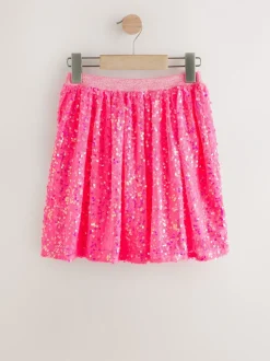 Shorts En Rokken|Next - Rok met lovertjes (3-16 jr) Roze bloemetjes