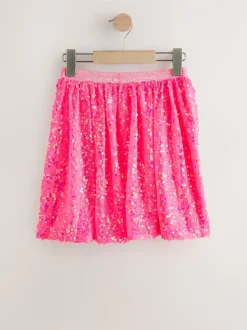 Shorts En Rokken|Next - Rok met lovertjes (3-16 jr) Roze bloemetjes