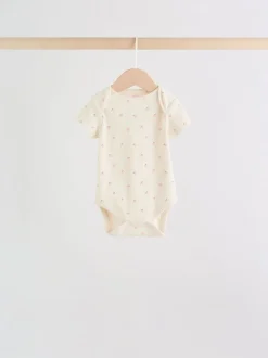 Rompertjes En Hemdjes*Next Roze bloemetjes - Set van 5 babyrompertjes met korte mouwen