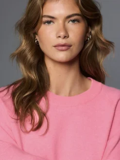 Gebreide Kleding|Next Roze bloemetjes - Superzachte trui met ronde hals en lange mouwen