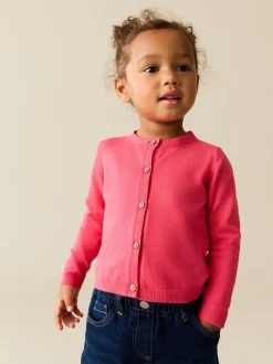 Gebreide Kleding|Next Roze bloemetjes - Vest (3 mnd-10 jr)