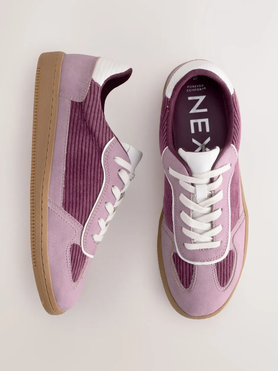 Sneakers*Next Roze corduroy - Forever Comfort® vetersneakers